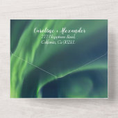 Northern Lights Aurora Borealis Wedding All In One Einladung (Rückseite)