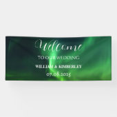 Northern Lights Aurora Borealis Wedding Banner (Horizontal)