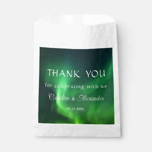 Northern Lights Aurora Borealis Wedding Geschenktütchen (Vorderseite)