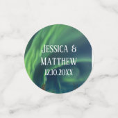 Northern Lights Aurora Borealis Wedding Konfetti (Klein Vorderseite)