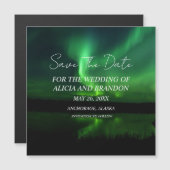 Northern Lights Aurora Borealis Wedding Magnet (Vorne/Hinten)