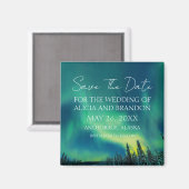 Northern Lights Aurora Borealis Wedding Magnet (Vorderseite/Rückseite)