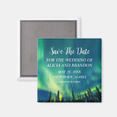 Northern Lights Aurora Borealis Wedding Magnet (Vorderseite/Rückseite)