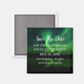 Northern Lights Aurora Borealis Wedding Magnet (Vorderseite/Rückseite)