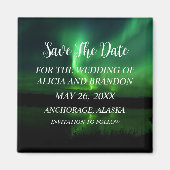 Northern Lights Aurora Borealis Wedding Magnet (Vorne)