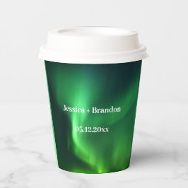 Northern Lights Aurora Borealis Wedding Pappbecher