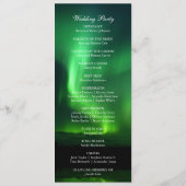 Northern Lights Aurora Borealis Wedding Programm (Rückseite)