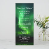 Northern Lights Aurora Borealis Wedding Programm (Stehend Vorderseite)