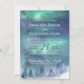 Northern Lights Aurora Sky Einladung (Vorderseite)