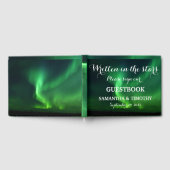 Northern Lights Aurora Starry Night Wedding Gästebuch (Voll)