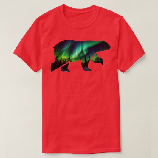 Northern Lights Bear TRAVEL2 TShirt (Design vorne)