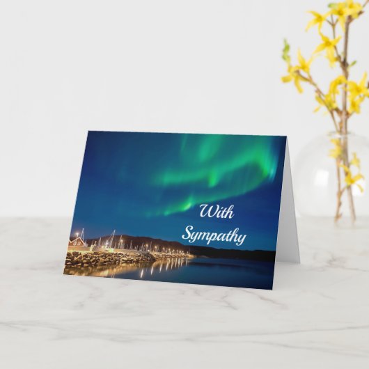 Northern Lights Beileid Karte (Gelbe Blume)