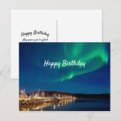 Northern Lights Birthday Postkarte (Vorne/Hinten)