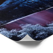 Northern Lights Bob Ross - inspirierte Landschaft Poster (Ecke)