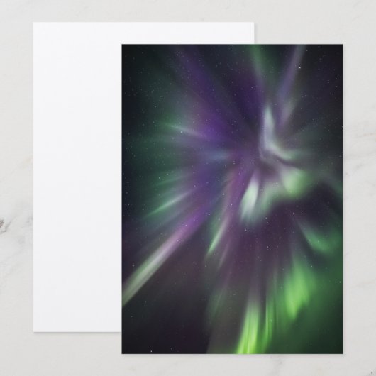 Northern Lights Card Save The Date (Vorne/Hinten)