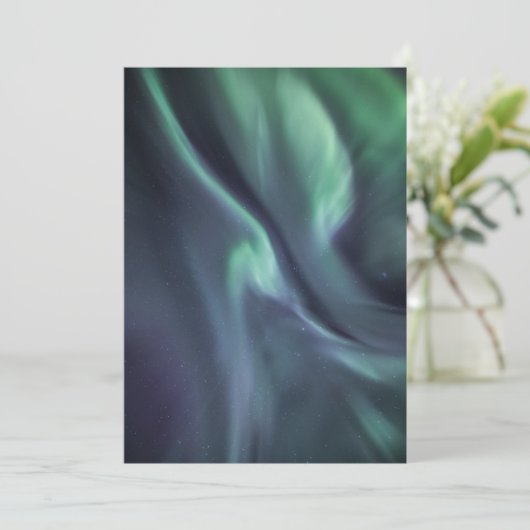 Northern Lights Card Save The Date (Stehend Vorderseite)