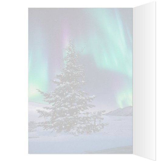 Northern Lights Christmas - 5" x 7" Art Card (Innen (Links))