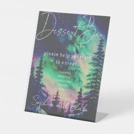 Northern Lights Dessert Bar Wedding Pedestal Schil Sockelschild