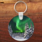 Northern lights during winter  schlüsselanhänger (Vorderseite)