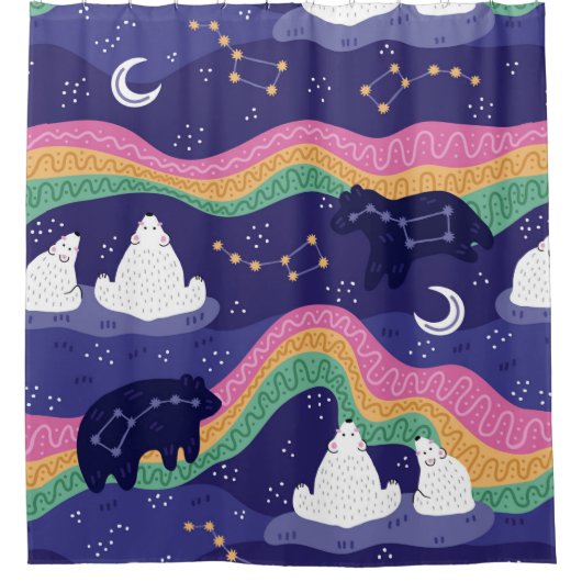 Northern Lights Duschvorhang (Vorderseite)