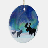 Northern Lights Elch Keramik Ornament (Rechts)
