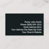 Northern Lights Empty Tomb Three Crosses Pastor Visitenkarte (Rückseite)