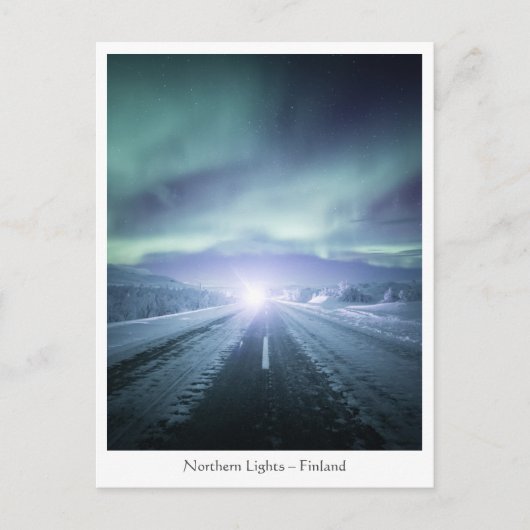 Northern Lights Finland Postkarte (Vorderseite)