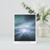 Northern Lights Finland Postkarte (Stehend Vorderseite)
