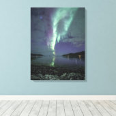 Northern Lights Fjord Leinwanddruck (Insitu (Holzboden))