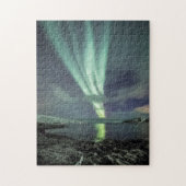 Northern Lights Fjord Norwegen Puzzle (Vertikal)