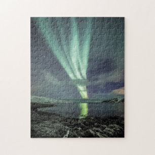 Northern Lights Fjord Norwegen Puzzle