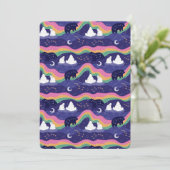 Northern Lights Flat Grußkarte Einladung (Stehend Vorderseite)