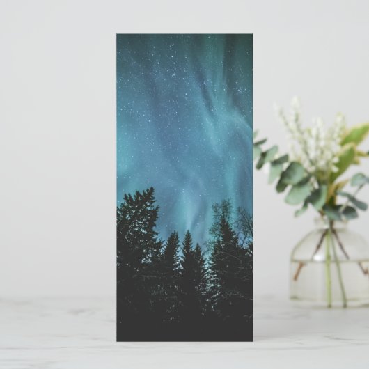 Northern Lights Forest Card (Stehend Vorderseite)