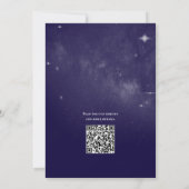 Northern Lights Forest QR Code Wedding Einladung (Rückseite)
