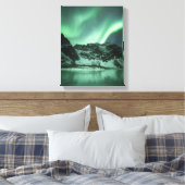 Northern Lights Foto Leinwanddruck (Insitu (Schlafzimmer))