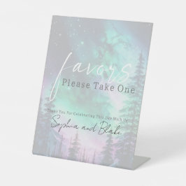 Northern Lights Gastgeschenke Hochzeiten Pedestell Sockelschild