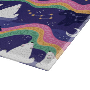 Northern Lights Glass Cutting Board Schneidebrett