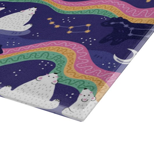 Northern Lights Glass Cutting Board Schneidebrett (Ecke)