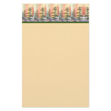 Northern Lights Gold Stationery
