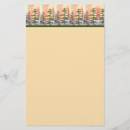 Northern Lights Gold Stationery Briefpapier (Vorderseite)