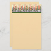 Northern Lights Gold Stationery Briefpapier (Vorne/Hinten)