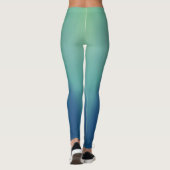 Northern Lights grün über blau Leggings (Rückseite)