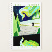 Northern Lights Happy Place Planner Planer (Vorderseite)