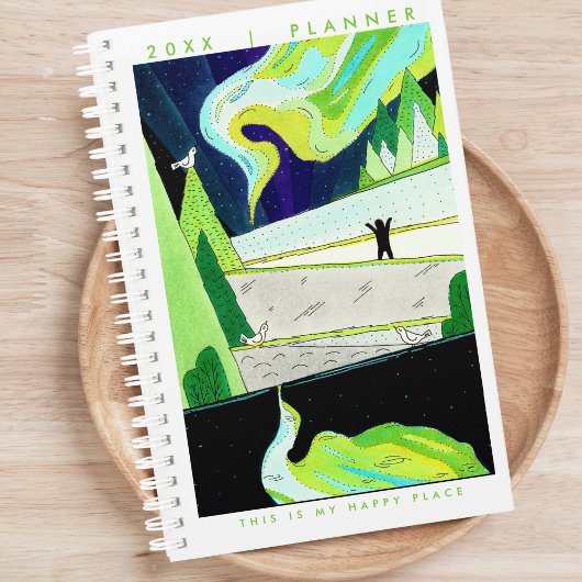 Northern Lights Happy Place Planner Planer