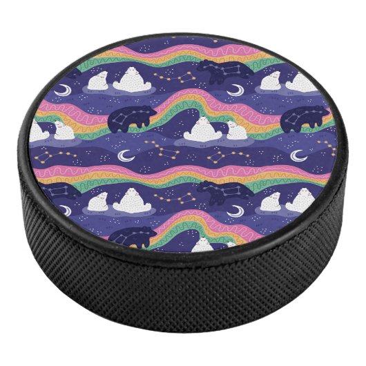 Northern Lights Hockey Puck (3/4)