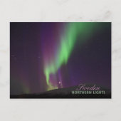 Northern Lights in Lappland, Schweden Postkarte (Vorderseite)