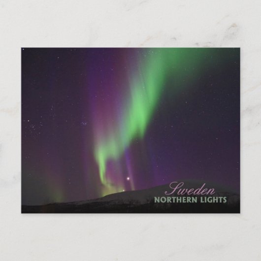 Northern Lights in Lappland, Schweden Postkarte