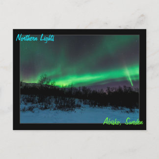 Northern Lights in Sweden Postcard Postkarte