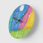 Northern Lights - KidsArt für CHOC Runde Wanduhr (Winkel)