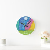 Northern Lights - KidsArt für CHOC Runde Wanduhr (Zuhause)